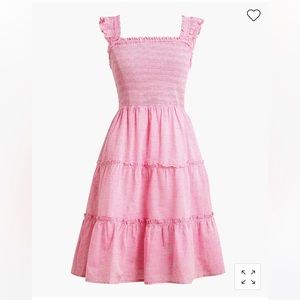 Mommy & Me - NWT J Crew Pink & White Striped Smocked Tiered Dress- XL&XXS